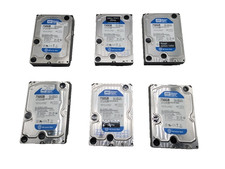 Lot of 6 Western Digital WD7500AALX-009BA0 750GB HHD SATA 3.5''
