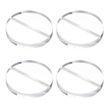 4Pcs Clear Acrylic Stand, 2.8" Round Card Holders with 1/8" Slot, 70 mm