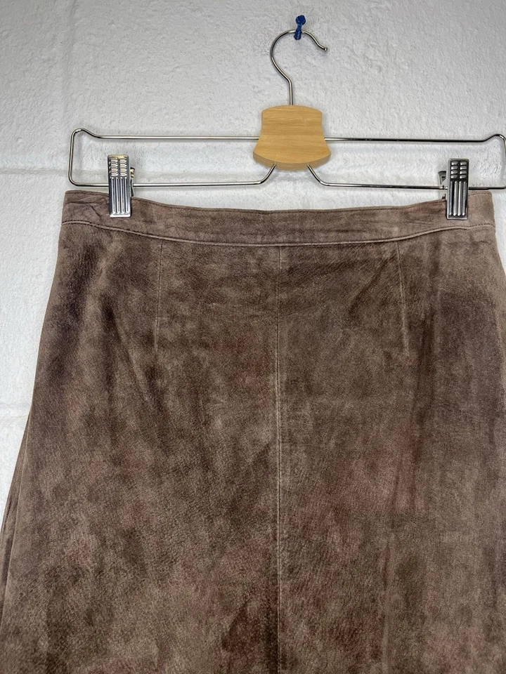 Maxi Falda Mujer Marrón Gamuza Talla 10 Y2k Pradera Western Boho Preswick & Moore Foto 2 de 4