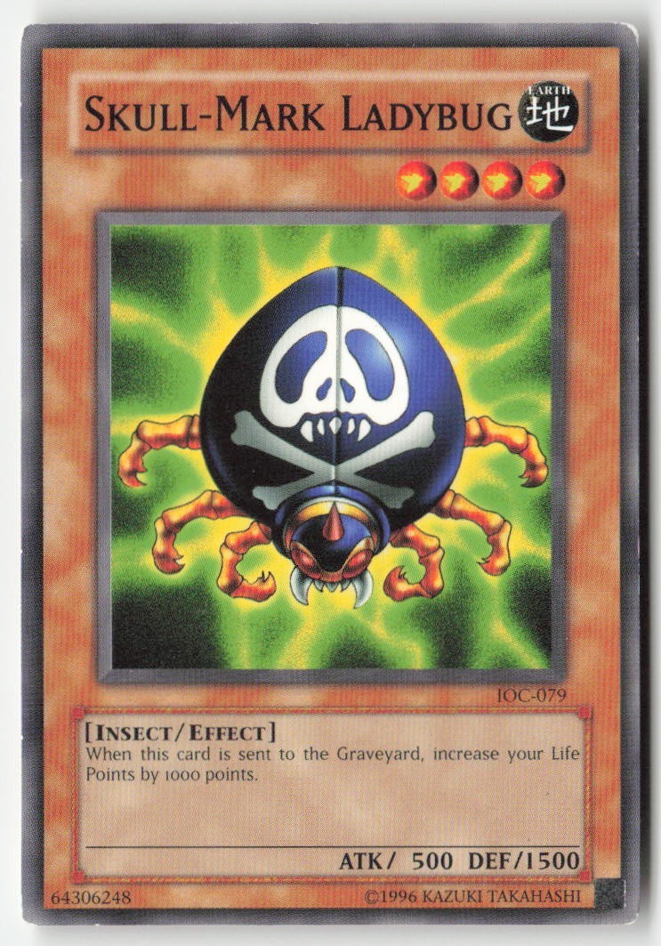 Skull-Mark Ladybug IOC-079 YuGiOh Invasion of Chaos trading card — raw and PSA graded price guide