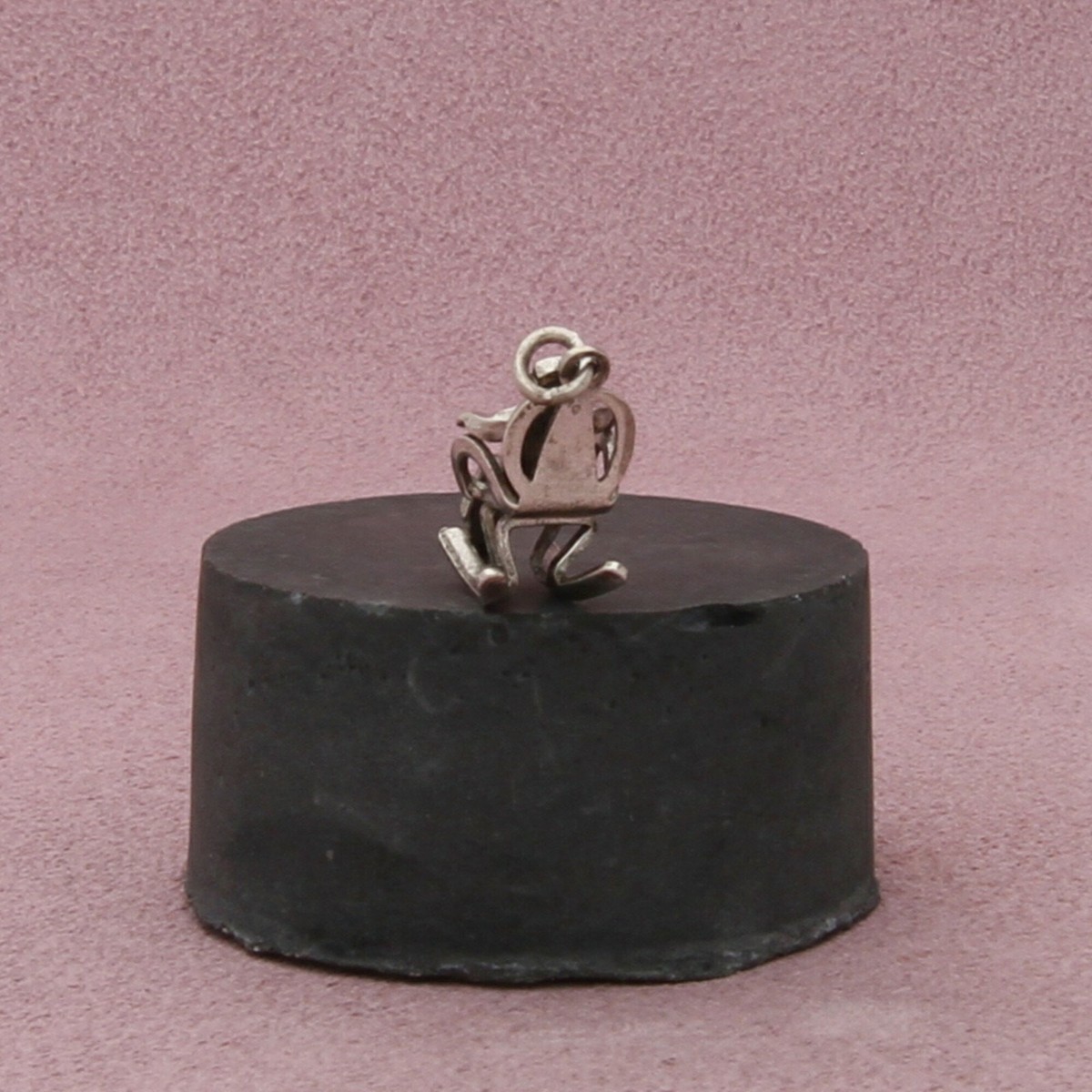 sterling silver vintage 3d rocking chair charm pendant View 3