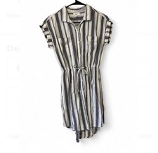 Japan Woman’s Striped Shirt Button Up Dress Shirt Sleeve 100% Cotton