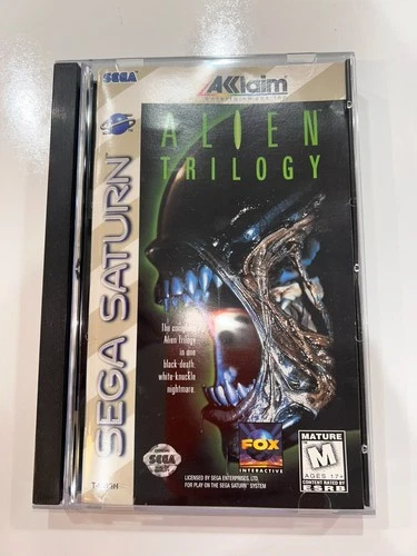 Alien Trilogy (Sega Saturn, 1996) CIB Complete in Box w Registration Card MINTY!
