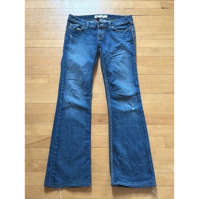 BKE Stella Size 28 Low Rise Bootcut Jeans Distressed Pocket Detail
