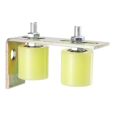 2Pcs Slide Gate Guide Roller 2'' Nylon Gate Support Rollers with Bracket, Yellow