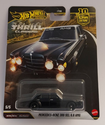 HOT WHEELS PREMIUM MERCEDES-BENZ 300 SEL  6.8 AMG THRILL CLIMBERS 5/5 JKF20