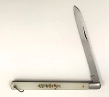 Pastor Aleman Melon Tester Fruit Knife Faux Pearl Handles 1970’s Vintage 11751-S
