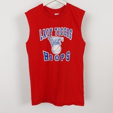 Vintage DUKE MEDIUM Sleeveless Lady Basketball Tigers T shirt Tank Made in USA