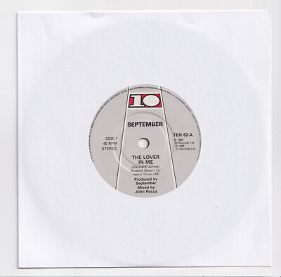 (AG377) September, The Lover In Me - 1985 - 7 inch vinyl