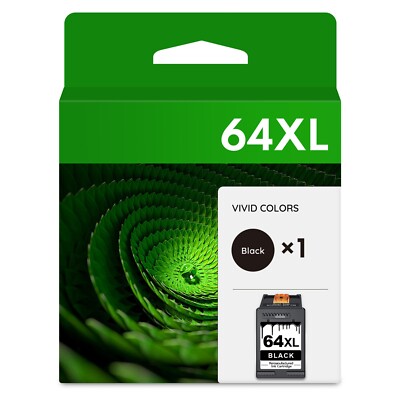 64XL Black Ink Cartridge for HP Ink 64XL Ink Envy Photo 7800 Printer(1 Pack)