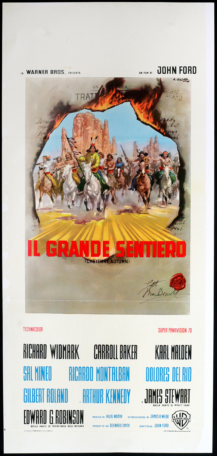 Locandina originale film Il grande sentiero (1964) - Regia di John Ford