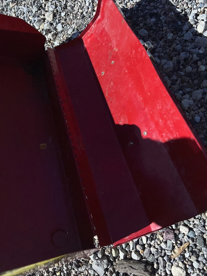 Tool Box storage Travel Vintage Metal Small Heavy Duty Stack On Case - Image 3 of 4