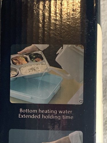 NUOVO Blue Bento Box Portavivande a Prova di Perdite Adulti Hot Lunch BoxCompatto - Foto 3 di 12