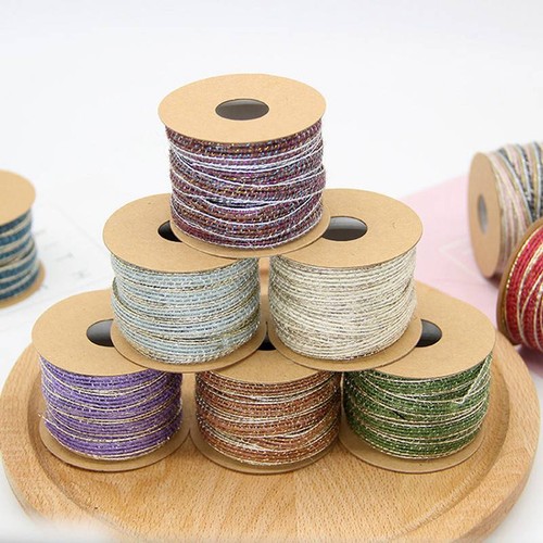 10M/Roll Craft Burlap Ribbon JuteDIY Packing Decoration Christmas Lace Gift - Picture 2 of 24