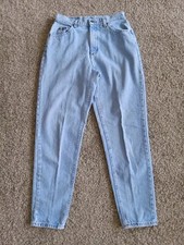 Vtg Lee Rider Jeans Blue Denim Mom Light Wash Women 10 Med 30x30 Measured     