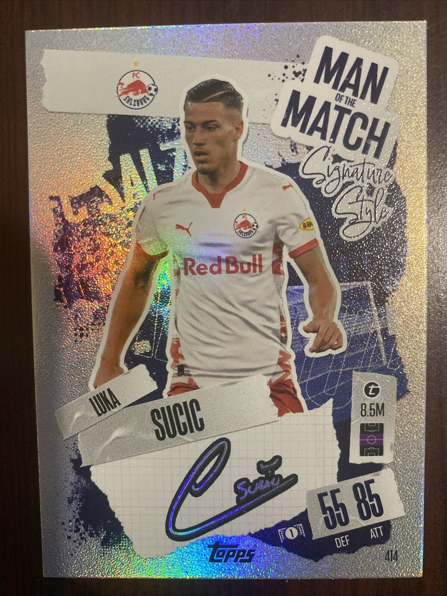 ルカ スシッチ スチッチ Topps Stadium Club  直筆サイン Luka Sucic Auto #414 Man Of The Match Signature Style Topps