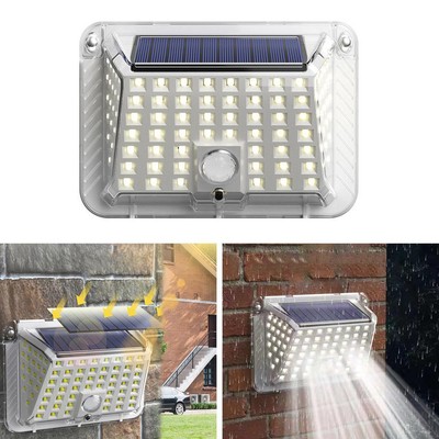 LED Solar Light PIR Motion Sensor Super Bright Outdoor White Lights US P5C1