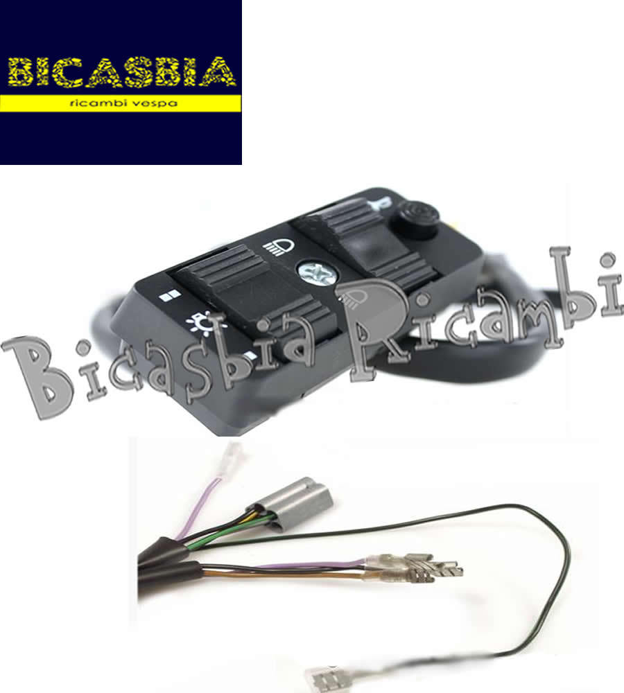 8004 - COMMUTATORE DEVIO LUCI LUCE 5 FILI VESPA 50 PK XL N RUSH PLURIMATIC