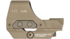 Holosun HS510C 1x Open Reflex Sight Red Dual Reticle FDE - HS510C-FDE 