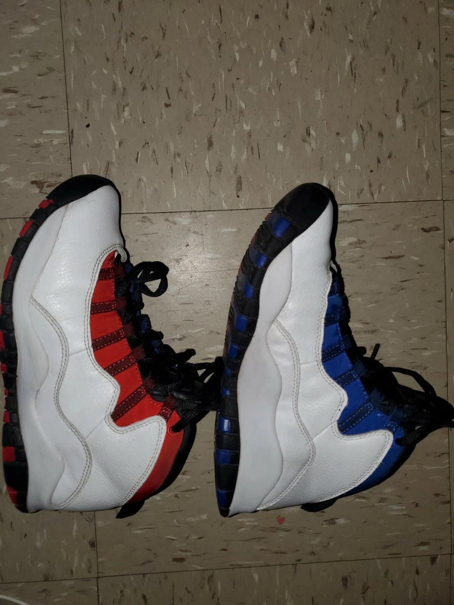 Nike Air Jordan Retro 10 Size 4.5 GS White/Black University Red /Blue eBay