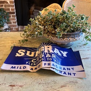 Sun Ray Cigar Window Paper Sign- Pleasing to All- Mild & Fragrant Vintage 1930's