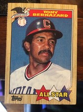 1987 Topps Tony Bernazard All Star Cleveland Indians #607