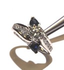 GIA certified 14k white gold 1.31ct engagement diamond sapphire ring Natural — photo 6
