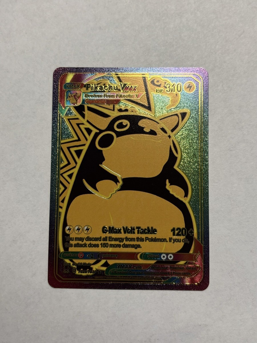 Pikachu Vmax Gigantamax G-Max Volt Tackle Rainbow Foil Card TG29/TG30 M/NM