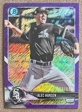 Alec Hansen 2018 Bowman Chrome Purple Shimmer Refractor #BCP177 /655 Rookie Sox