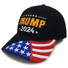 Donald Trump 2024 President MAGA Hat Embroidered Baseball Cap Unisex - Black