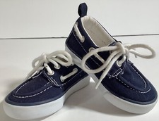 GYMBOREE Children s Sz 5 Topsider Deck Boat Casual Sneaker Navy White Shoes GUC