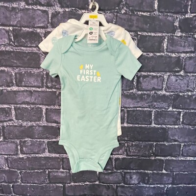 Just One You By Carter's 12 Month ''My First Easter'' Chick bodysuit Eggs