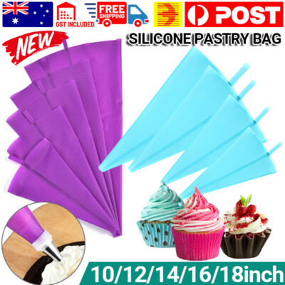 Reusable Silicone Pastry Bag Kit DIY Icing Piping Bags Cream