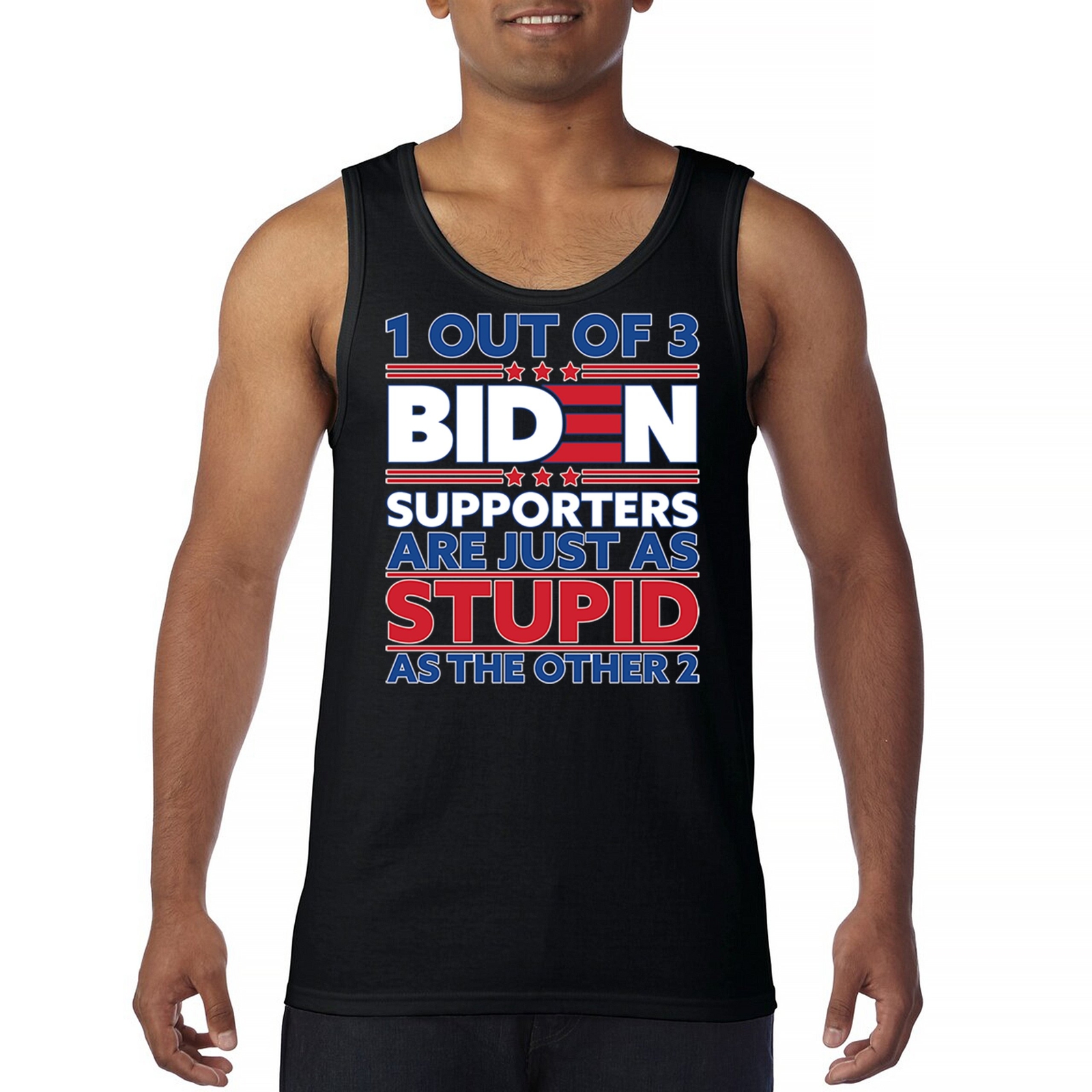ALTRA Top da uomo 1 su 3 Biden Supporters divertente politico anti sonno Joe