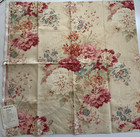 Waverly Ballad Bouquet Crimson Floral Screen Print 2 Seperate Pieces Available