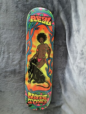 Vintage Rare Nate Jones Real Skateboard Deck. 2001 Velvet Black