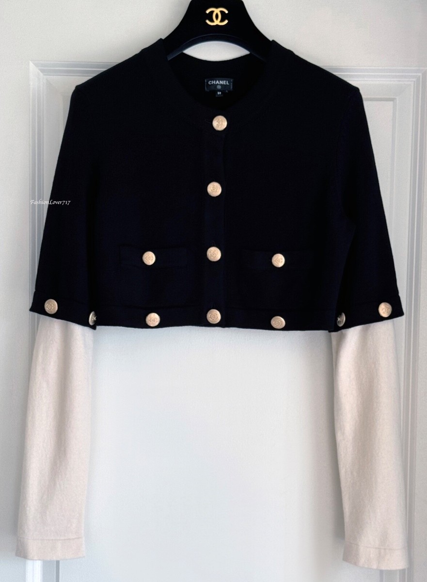 CHANEL シャネル ツイードジャケット P72469 ノーカラー シグネチャー  
