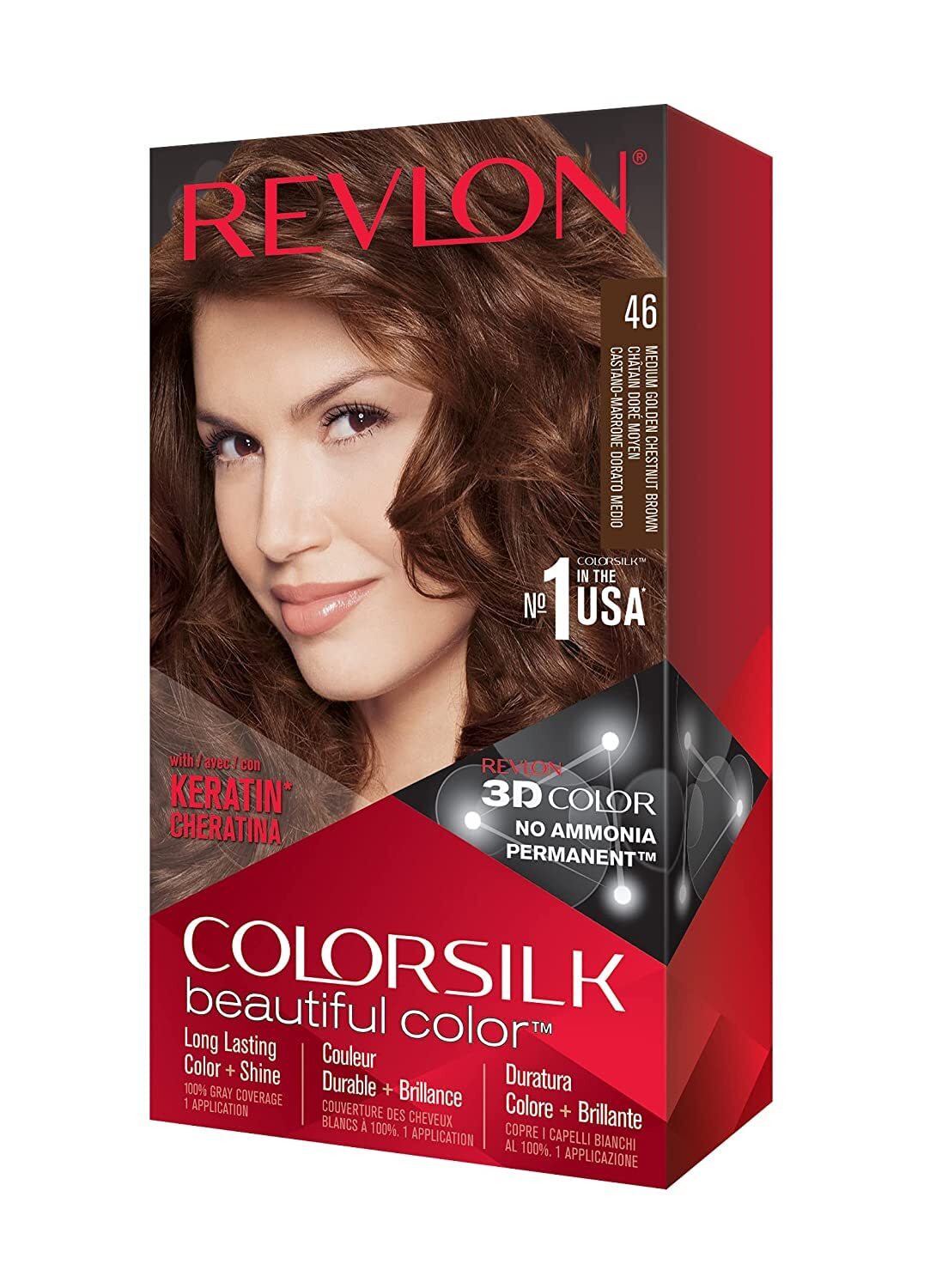 Silk Permanent Hair Color, Long-lasting Ammonia Free, Pack O