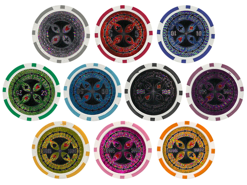 Ultimate 25 count Purple 500 Five Hundred Dollar Holographic 14g Poker