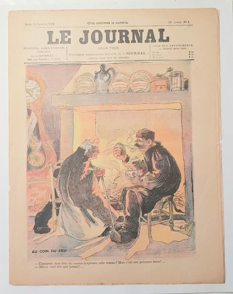 1905 - Lot De 12 Magazine Français de la Belle époque 1905 LE JOURNAL Pour Tous - Photo 3/4