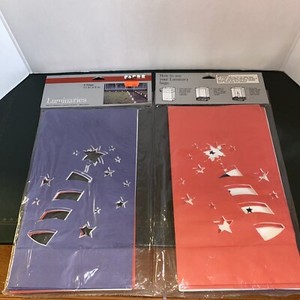 Luminarie Bags Paper Art Co 4th Of July Firecracker 11" x 6" 2 Sets Vintage