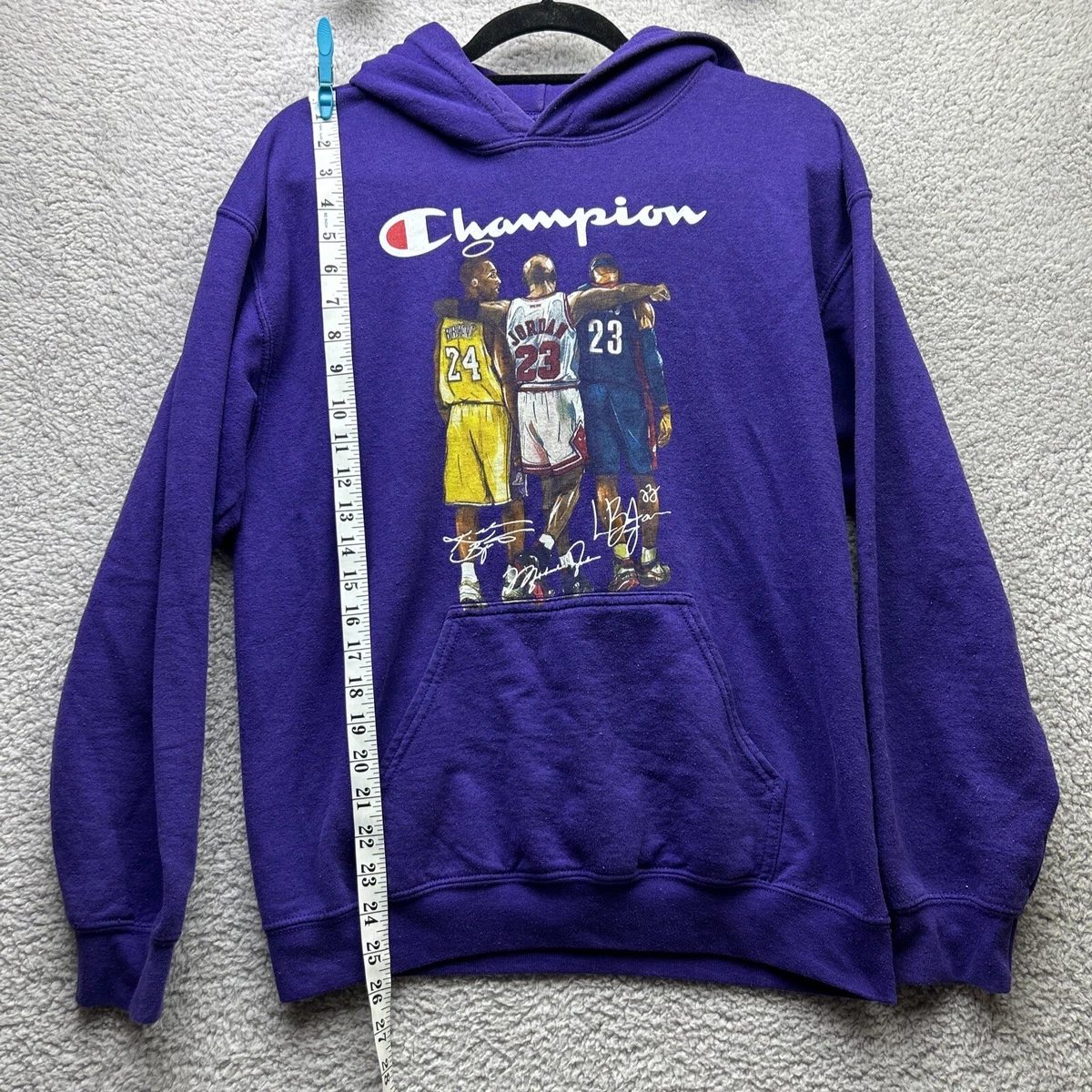 Champion Mens Hoodie Medium Purple Sweatshirt Jumper NBA Legends