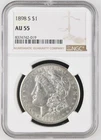 1898-S $1 Morgan Silver Dollar NGC AU 55