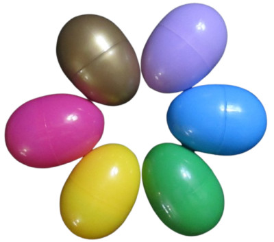 Plastic Easter Egg Hollow Fillable Shells 1 3/4'' W x 2 1/2'' L Indoor/Outdoor