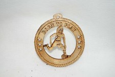 FEMALE BORN TO PLAY SOCCER LASER CUT ORNAMENT