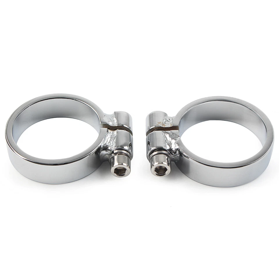 Abrazaderas de puerto de escape cromadas Fit Harley XL Ironhead Sportster 1000 modelo 1957-1985 Foto 3 de 4