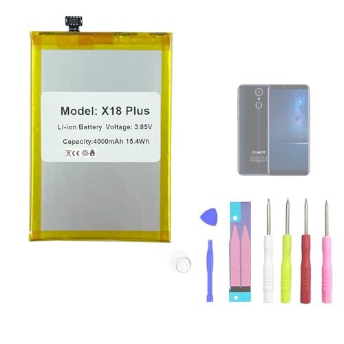 Aousavo Cu-bot X18 Plus - Batteria di ricambio compatibile con Cu-bot X18 (Z0t)