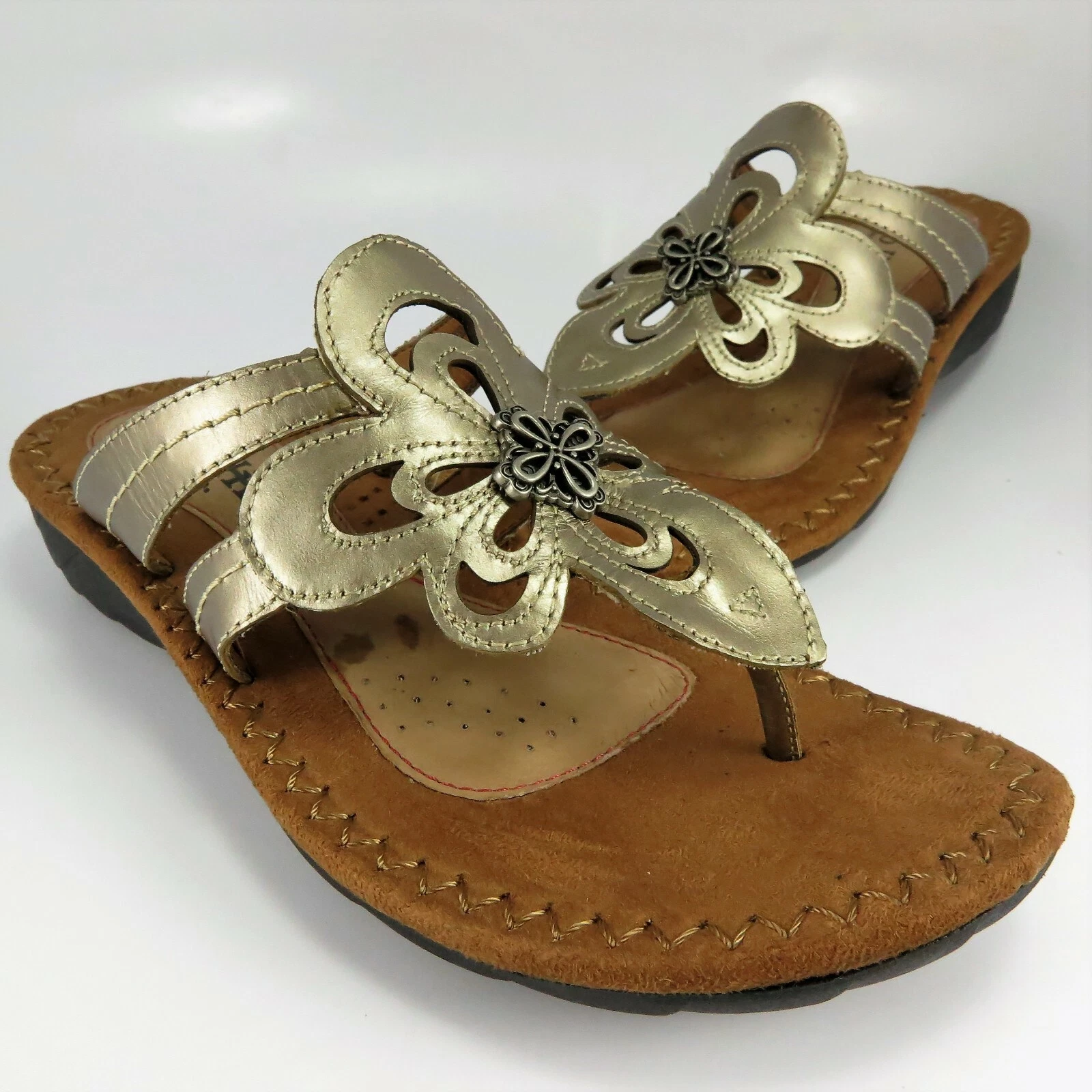 Sandali da donna Cobb Hill GWEN Slide taglia 8 5 M in pelle peltro di New Balance