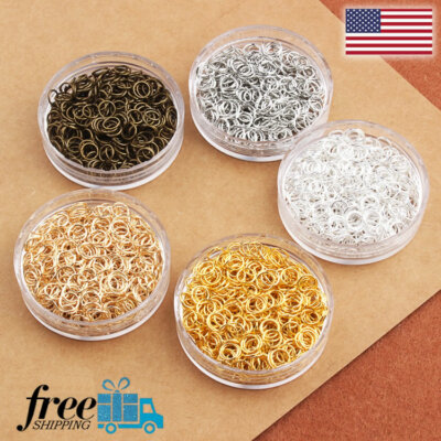 Open Jump Rings 200-1400 pcs 3.5 oz Link Single Loop Jewelry Making Connectors
