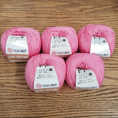 x 50g Yarnart Baby Cotton 4ply Knitting Yarn 50% cotton 50